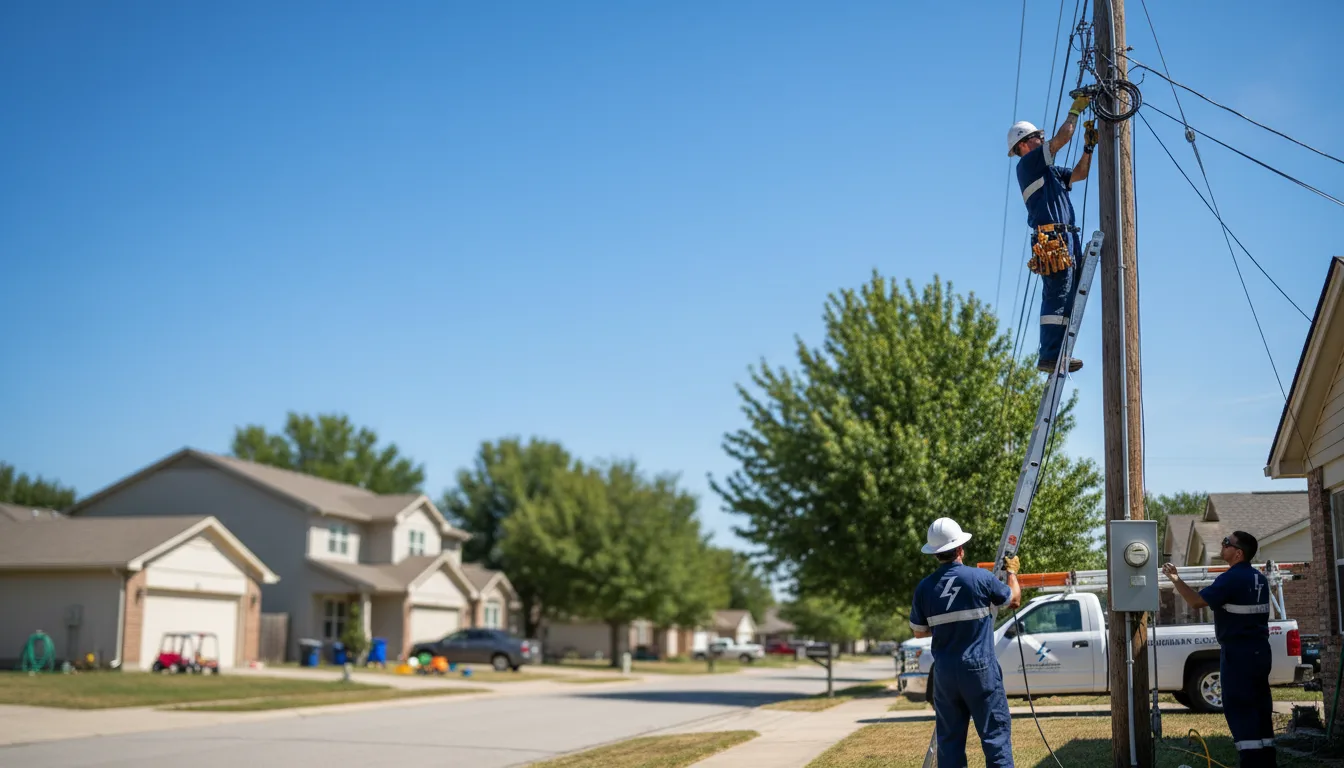 Residential electrician providing installation services in Fate, TX